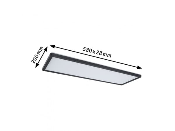 Paulmann 71003, Rektangulær, Tak/Vegg, Overflatemontert, Sort, Plast, II
