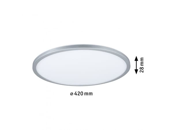 Paulmann 710.19, Rund, Tak/Vegg, Kromfarget, Plast, IP20, II