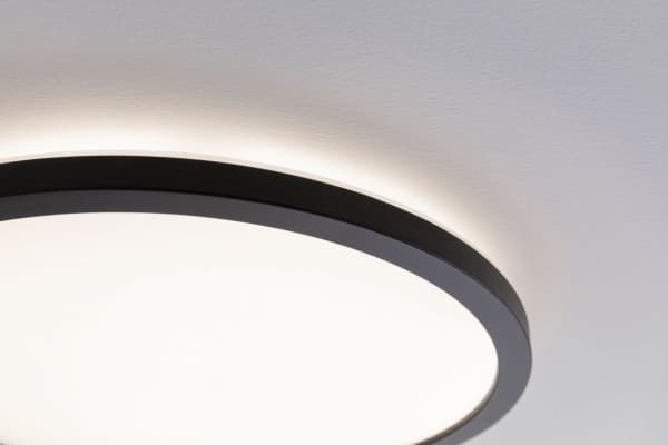 Paulmann Atria Shine, Rund, Tak, Overflatemontert, Svart, Plast, IP20