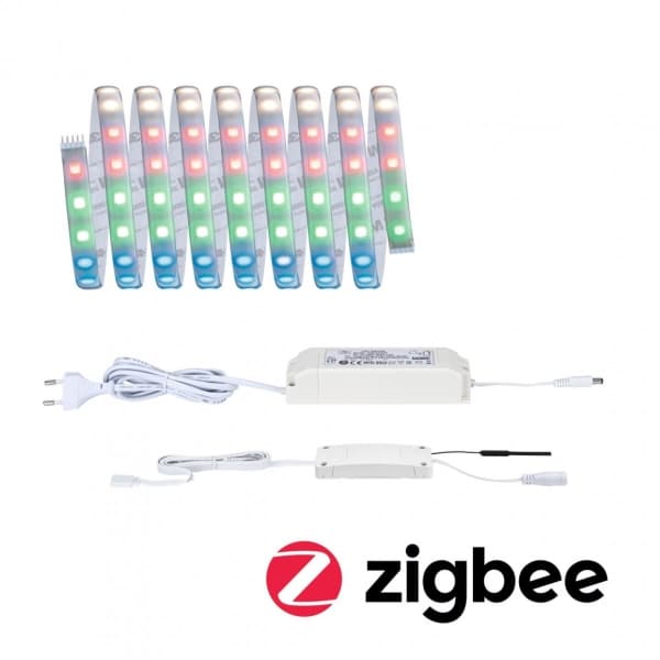 Paulmann RGBW Coated Basic Set, Smart belysningslist, Silver, ZigBee, Integrerad LED, 3000 K, 1200 LM