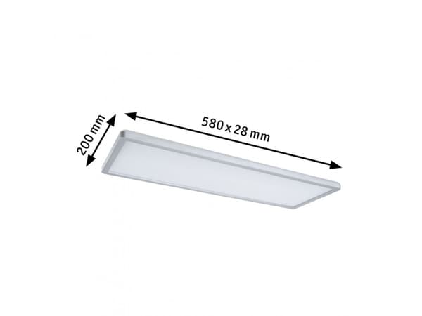 Paulmann Atria Shine, Neliö, Katto, Pinta-asennus, Kromi, Muovi, IP20
