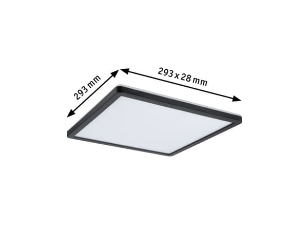 Paulmann Atria Shine, Torg, Svart, Plast, IP20, II, 19 W