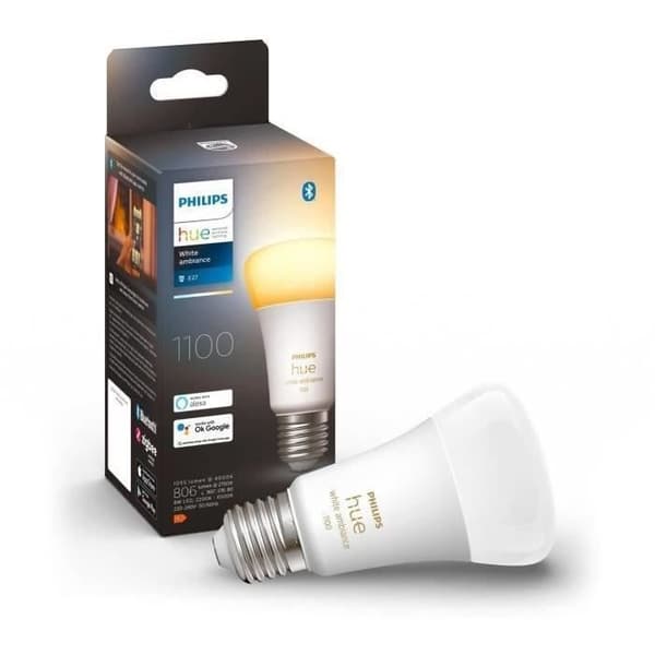PHILIPS Hue White Ambiance - Ansluten LED-lampa E27 - 9,5W Ekvivalent 75W - Bluetooth-kompatibel