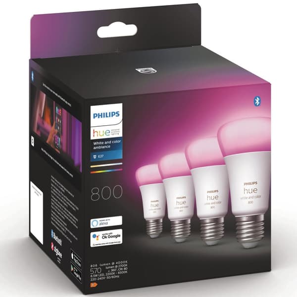 Hue White Color Ambiance E27 4-pak