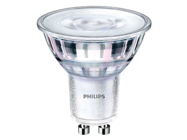 Philips LED Classic - LED-spotlight - GU10 - 4.9 W (motsvarande 65 W) - klass E - vitt ljus - 3000 K