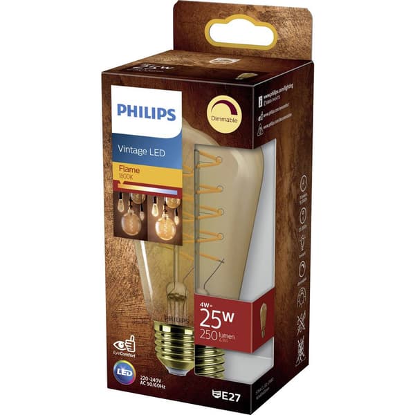 Philips LED 871951431545700 LED-lamp E27 Specialform 5.5 W = 25 W Varmvit (Ø x L) 65 mm x 143 mm 1 st