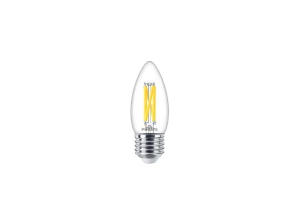 Philips MASTER Value LED Kerte DimTone 3,4W (40W) E27 927 B35 Klar Glas