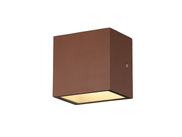 SLV SITRA CUBE WL, Vegg/taklys, Rustfarget, Aluminium, IP44, Fasade, I