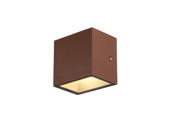 SLV SITRA CUBE WL, Vegg/taklys, Rustfarget, Aluminium, IP44, Fasade, I