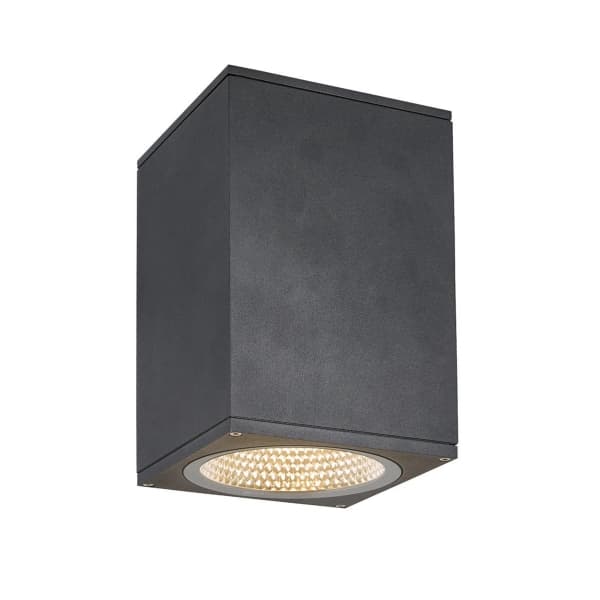 SLV Enola Square L, Takbelysning för utomhusbruk, Antracit, Gjuten aluminium, IP65, Fasad, Garage, I