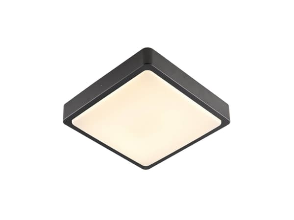 SLV AINOS SQUARE SENSOR, Vägg-/takbelysning för utomhusbruk, Antracit, Gjuten aluminium, IP65, Fasad, I
