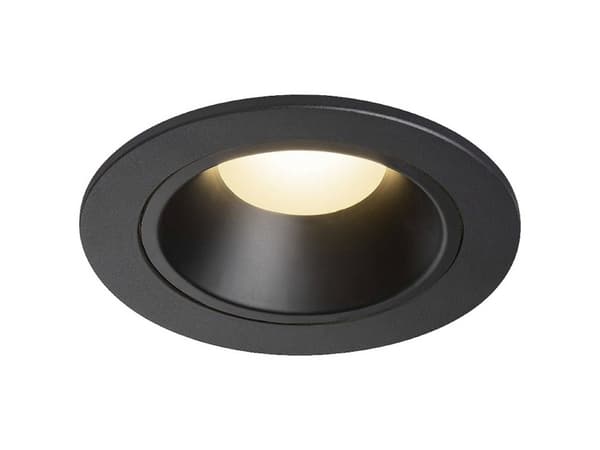 SLV NUMINOS DL S, Innsunket spotlight, 1 ampuller, LED, 3000 K, 690 lm, Sort