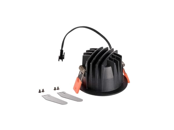 SLV NUMINOS DL S, Innsunket spotlight, 1 ampuller, LED, 3000 K, 690 lm, Sort