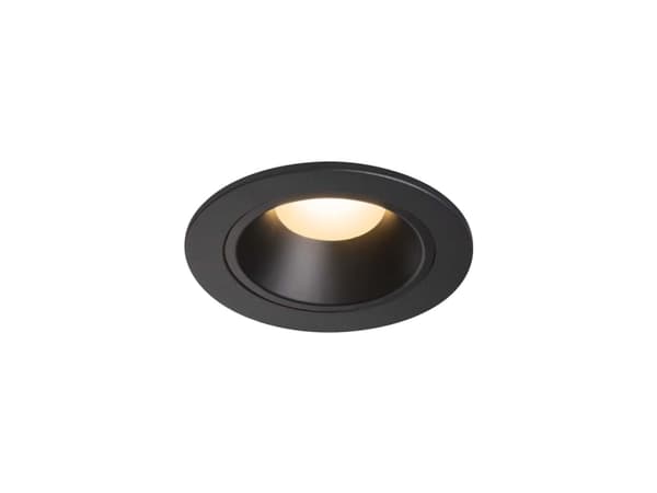 SLV NUMINOS DL S, Innsunket spotlight, 1 ampuller, LED, 3000 K, 690 lm, Sort