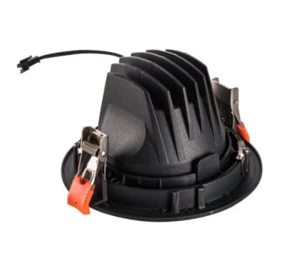SLV NUMINOS MOVE DL L, Innsunket spotlight, 1 ampuller, LED, 2700 K, 2250 lm, Sort