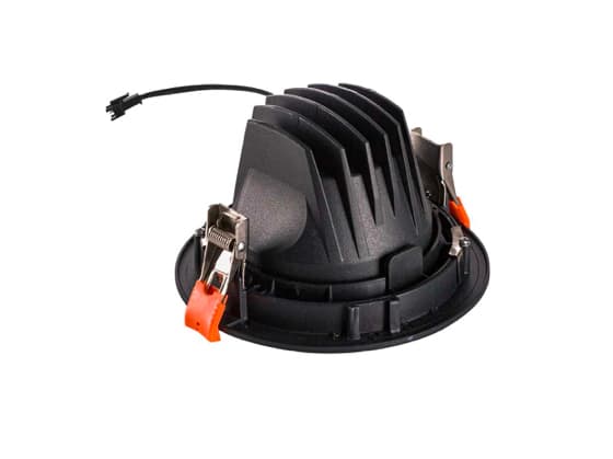 SLV NUMINOS MOVE L, Innsunket spotlight, 1 ampuller, 25,41 W, 2450 lm, Sort