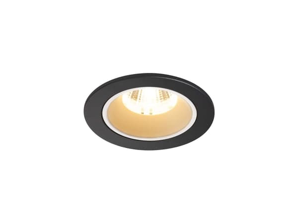 SLV NUMINOS, Innsunket spotlight, Ikke-utskiftbare pærer, 1 ampuller, LED, 3000 K, Sort