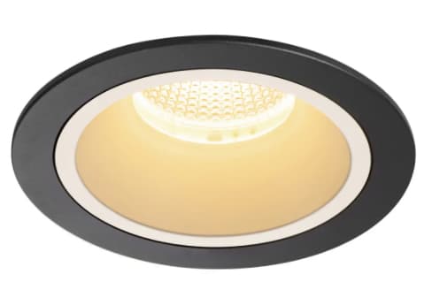SLV NUMINOS DL L, Innsunket spotlight, 1 ampuller, LED, 3000 K, 2300 lm, Sort