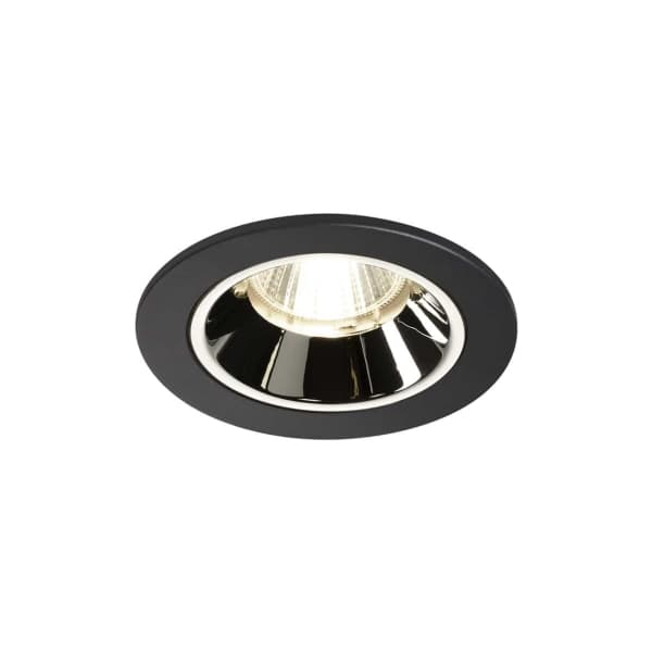 SLV Numinos DL S, Innsunket spotlight, 1 ampuller, 8,6 W, 4000 K, Sort