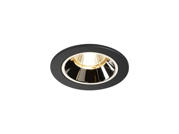 SLV NUMINOS, Innsunket spotlight, Ikke-utskiftbare pærer, 1 ampuller, LED, 3000 K, Sort