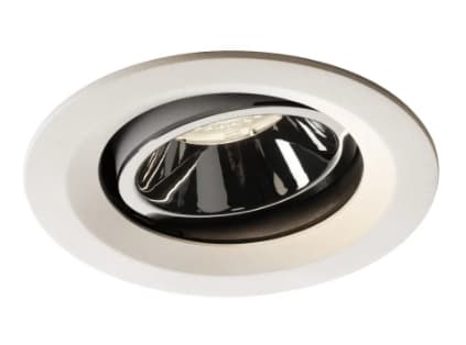 SLV NUMINOS MOVE DL M, Innsunket spotlight, 1 ampuller, LED, 4000 K, 1660 lm, Hvit