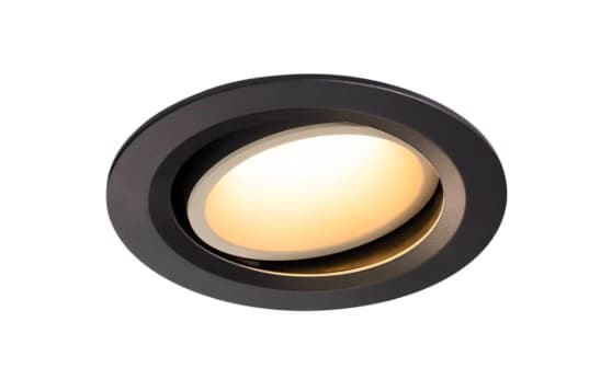 SLV NUMINOS MOVE L, Innsunket spotlight, 1 ampuller, 25,41 W, 2300 lm, Sort