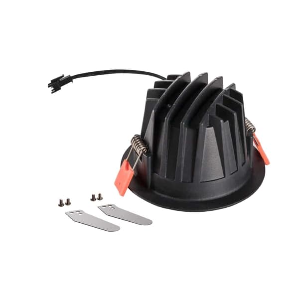 SLV NUMINOS M, Innsunket spotlight, 1 ampuller, LED, 4000 K, 1600 lm, Sort