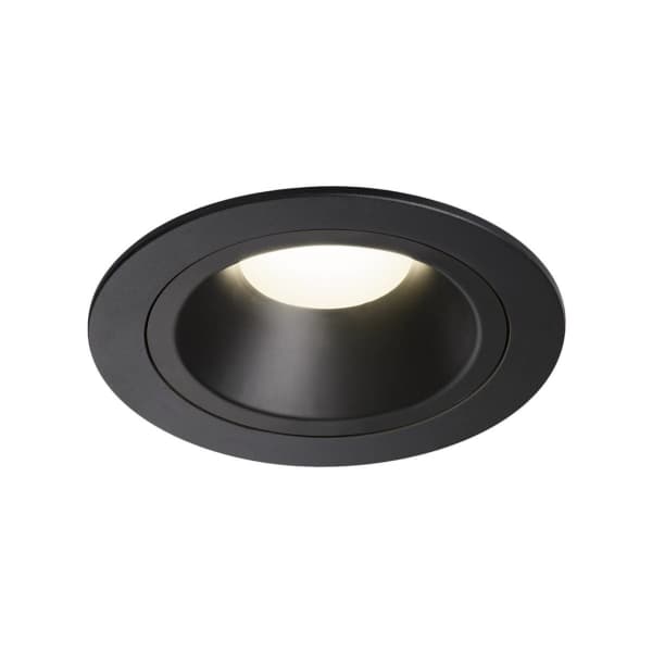 SLV NUMINOS M, Innsunket spotlight, 1 ampuller, LED, 4000 K, 1600 lm, Sort