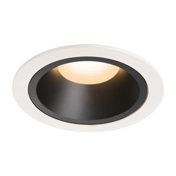 SLV NUMINOS L, Innsunket spotlight, 1 ampuller, LED, 2700 K, 2150 lm, Sort, Hvit