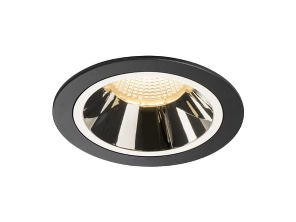 SLV NUMINOS DL L, Innsunket spotlight, 1 ampuller, LED, 3000 K, 2200 lm, Sort