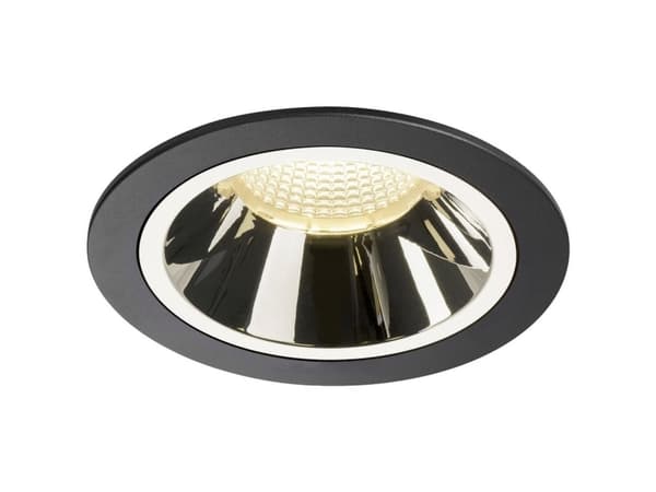 SLV NUMINOS DL L, Innsunket spotlight, 1 ampuller, LED, 3000 K, 2200 lm, Sort