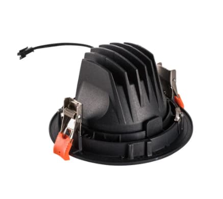 SLV NUMINOS MOVE DL L, Innsunket spotlight, 1 ampuller, LED, 2700 K, 2250 lm, Sort