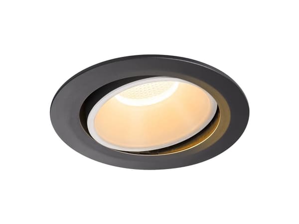 SLV Numinos Move DL XL, Innsunket spotlight, 1 ampuller, LED, 37,4 W, 2700 K, Sort