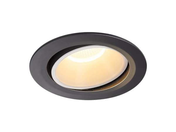SLV Numinos Move DL XL, Innsunket spotlight, 1 ampuller, LED, 37,4 W, 3000 K, Sort