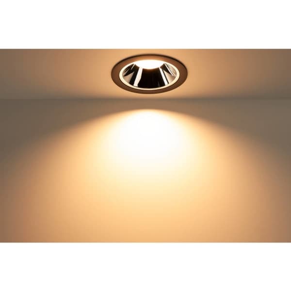 SLV NUMINOS XL, Innsunket spotlight, 1 ampuller, LED, 3000 K, 3500 lm, Sort, Kromfarget