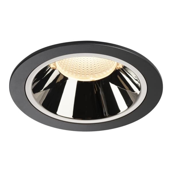 SLV NUMINOS XL, Nedtryckbar spotlight, 1 lampor, LED, 3000 K, 3500 LM, Svart, Krom