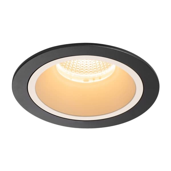 SLV NUMINOS L, Innsunket spotlight, 1 ampuller, LED, 2700 K, 2250 lm, Sort, Hvit