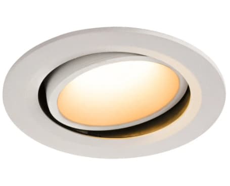 SLV NUMINOS MOVE DL L, Innsunket spotlight, 1 ampuller, LED, 3000 K, 1500 lm, Hvit