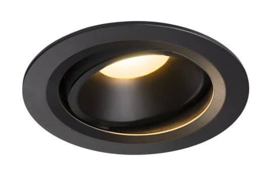 SLV NUMINOS MOVE L, Innsunket spotlight, 1 ampuller, 25,41 W, 2150 lm, Sort