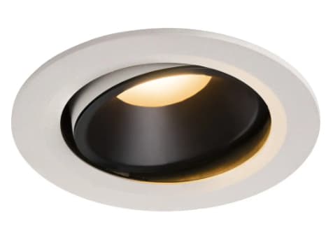 SLV NUMINOS MOVE DL L, Innsunket spotlight, 1 ampuller, LED, 2700 K, 2450 lm, Hvit