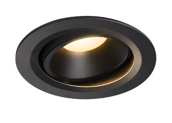 SLV NUMINOS MOVE L, Innsunket spotlight, 1 ampuller, 25,41 W, 2150 lm, Sort