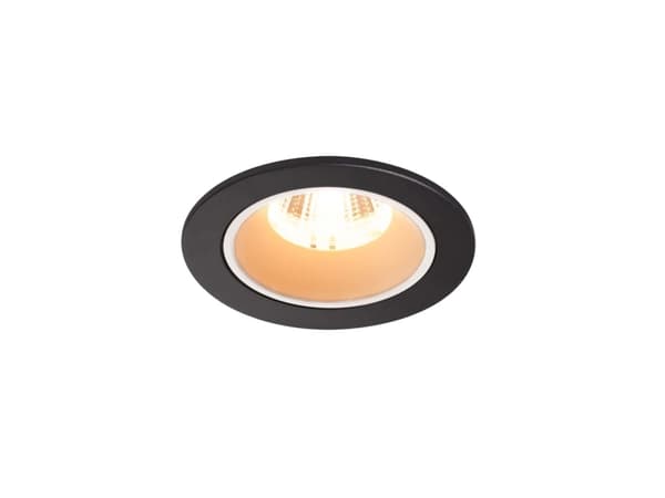 SLV NUMINOS DL S, Innsunket spotlight, 1 ampuller, LED, 2700 K, 720 lm, Sort