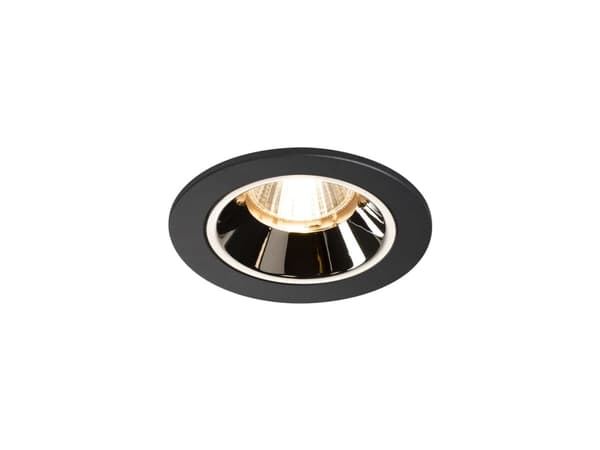 SLV NUMINOS, Innsunket spotlight, Ikke-utskiftbare pærer, 1 ampuller, LED, 2700 K, Sort