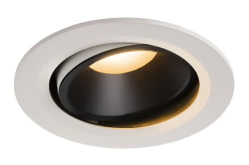 SLV NUMINOS MOVE DL L, Innsunket spotlight, 1 ampuller, LED, 2700 K, 2150 lm, Hvit