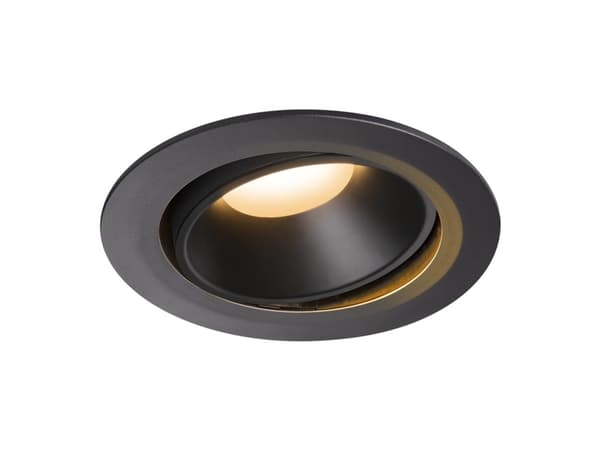SLV Numinos Move DL XL, Innsunket spotlight, 1 ampuller, LED, 37,4 W, 2700 K, Sort