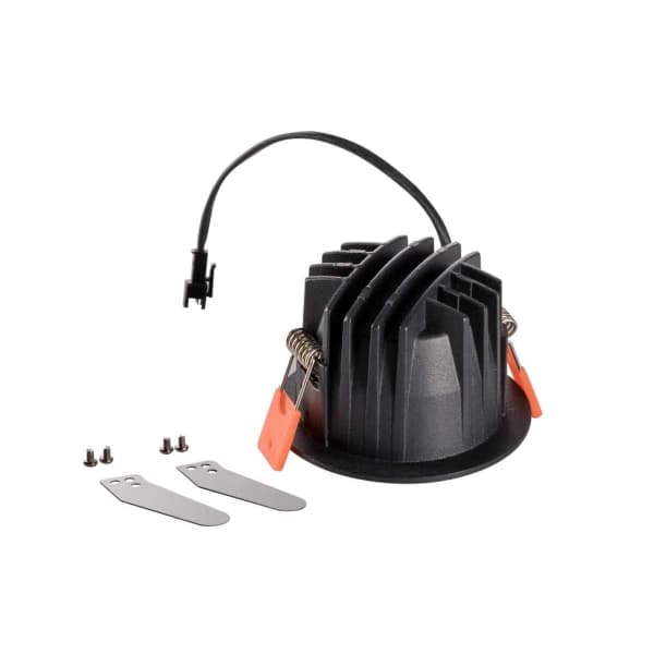 SLV Numinos DL S, Innsunket spotlight, 1 ampuller, 8,6 W, 4000 K, 790 lm, Sort
