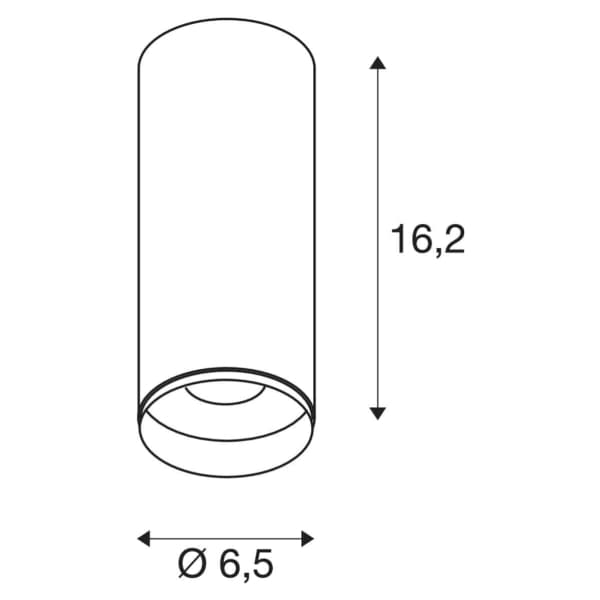 SLV NUMINOS S, 1 pære(r ), LED, 2700 K, 980 lm, Sort