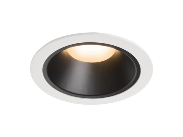 SLV NUMINOS DL XL, Innsunket spotlight, 1 ampuller, LED, 2700 K, 3300 lm, Sort, Hvit
