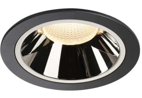 SLV NUMINOS DL XL, Innsunket spotlight, 1 ampuller, LED, 3000 K, 3500 lm, Sort