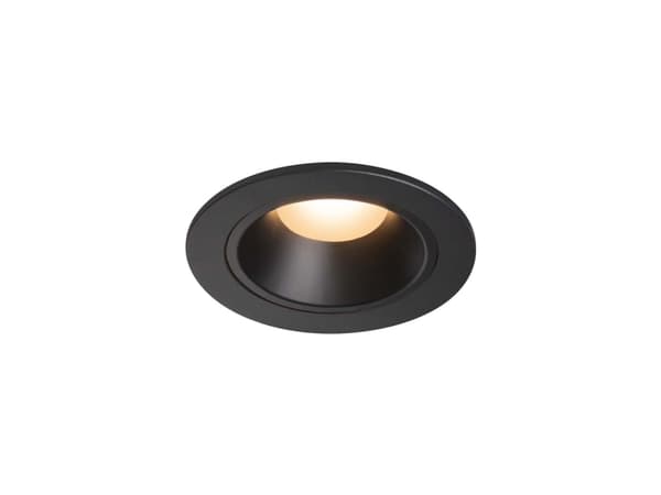 SLV NUMINOS, Innsunket spotlight, Ikke-utskiftbare pærer, 1 ampuller, LED, 2700 K, Sort